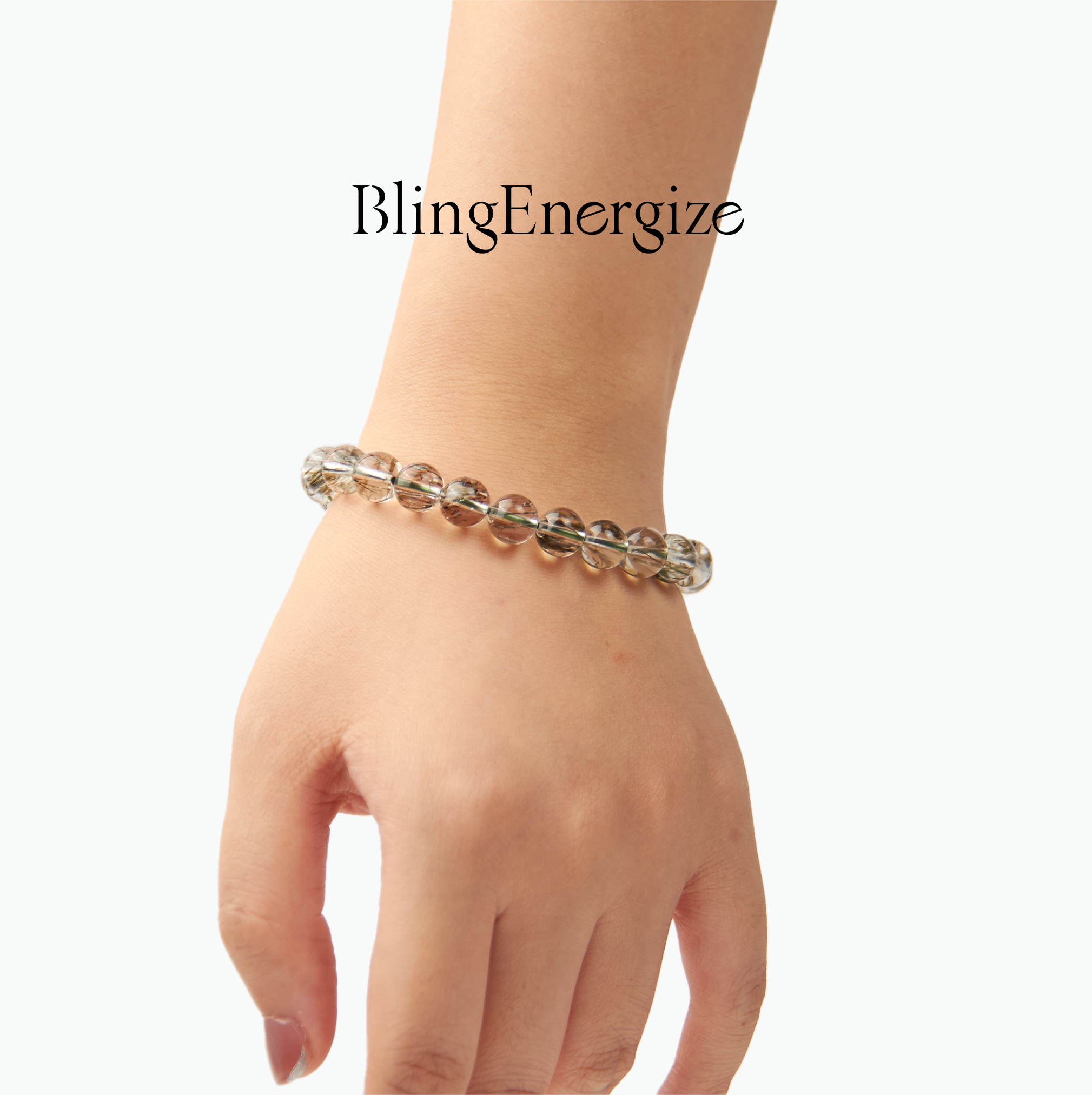 Green Rutilated Quartz Beaded Bracelet