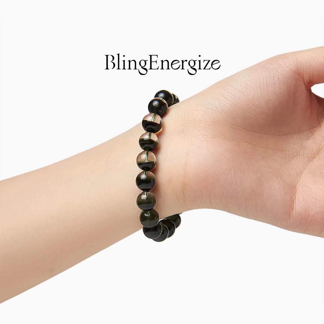 Green Phantom Quartz Heritage-Grade Beaded Bracelet