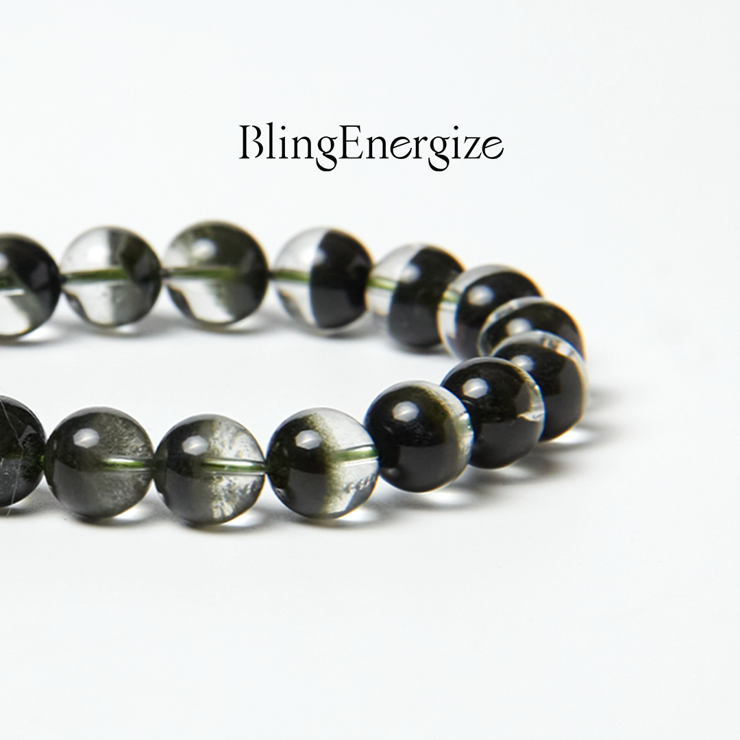 Green Phantom Quartz Heritage-Grade Beaded Bracelet