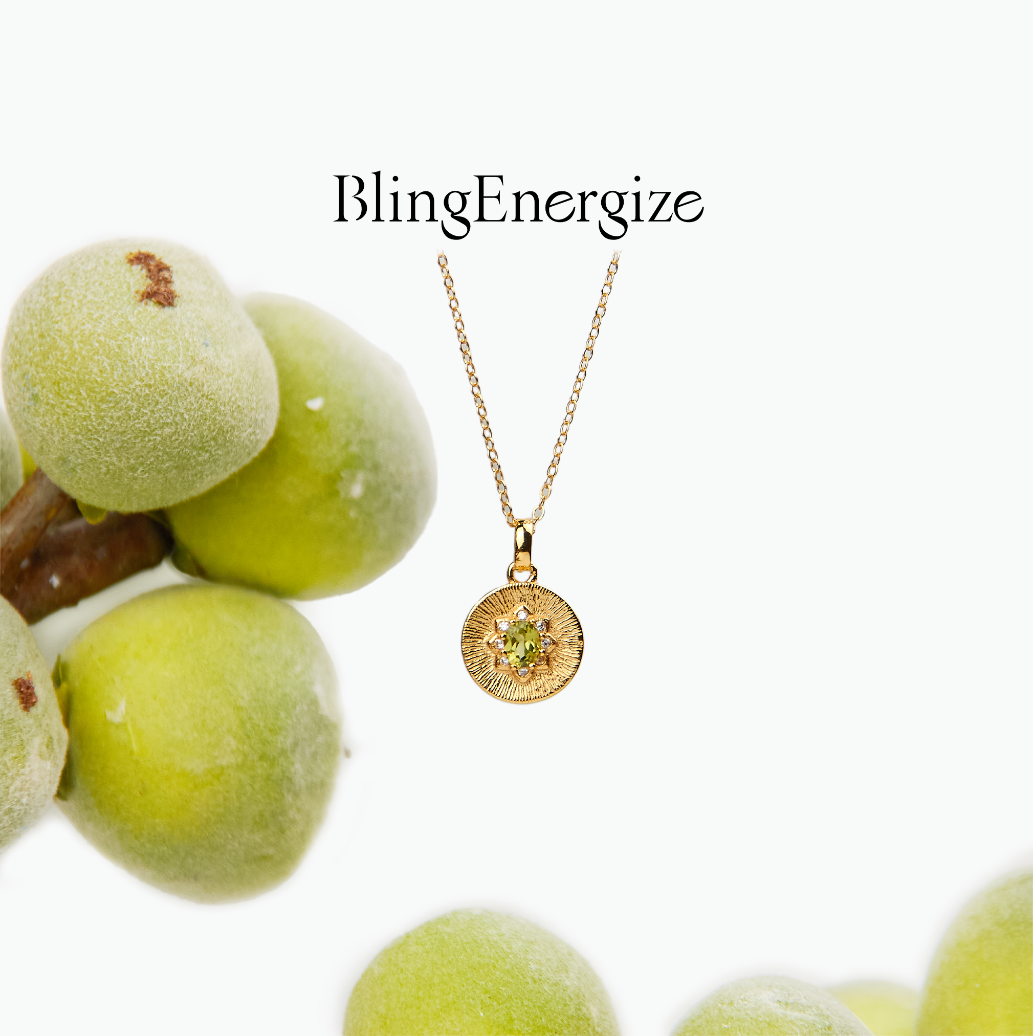 Peridot Gold Coin Necklace