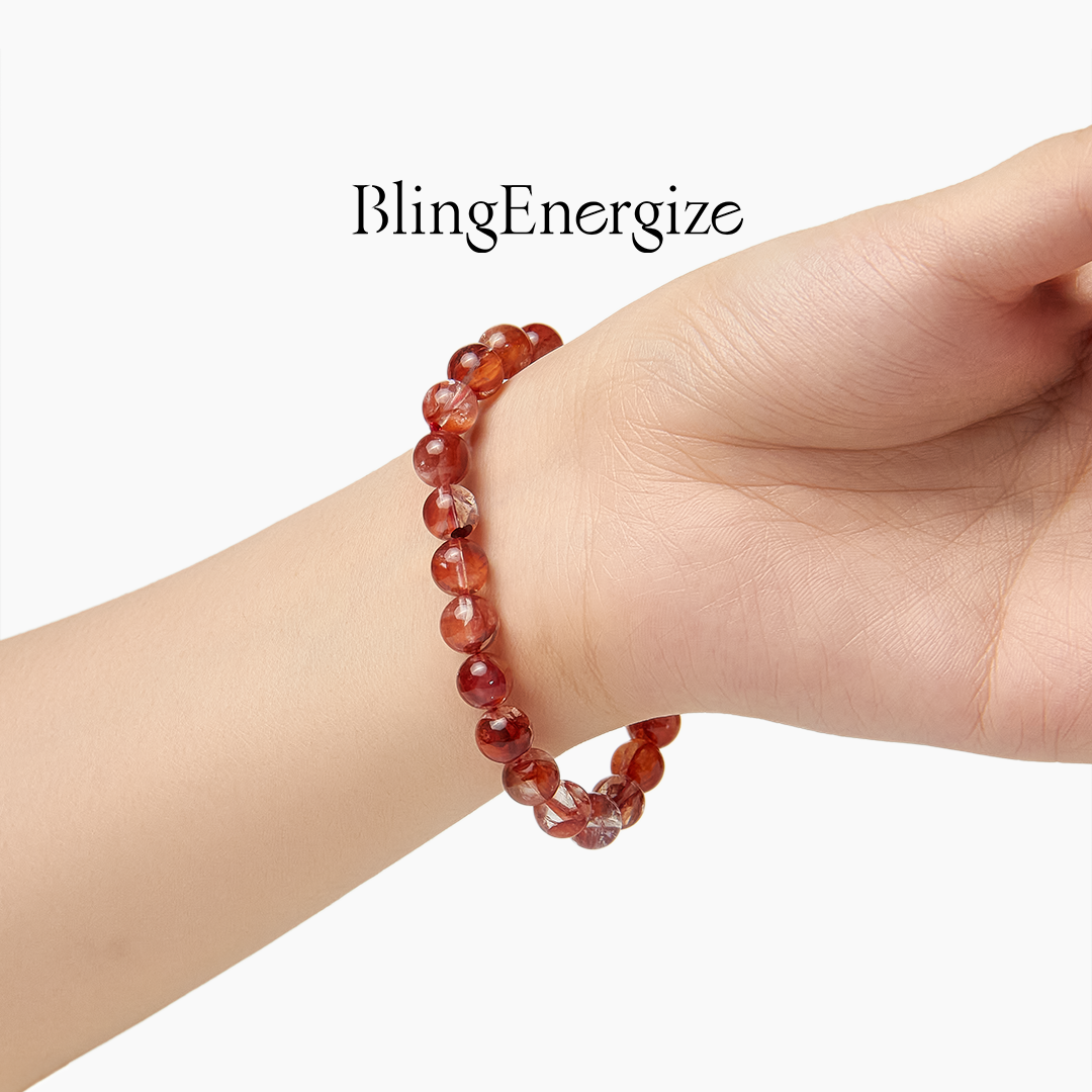 Red Hematoid Beaded Bracelet