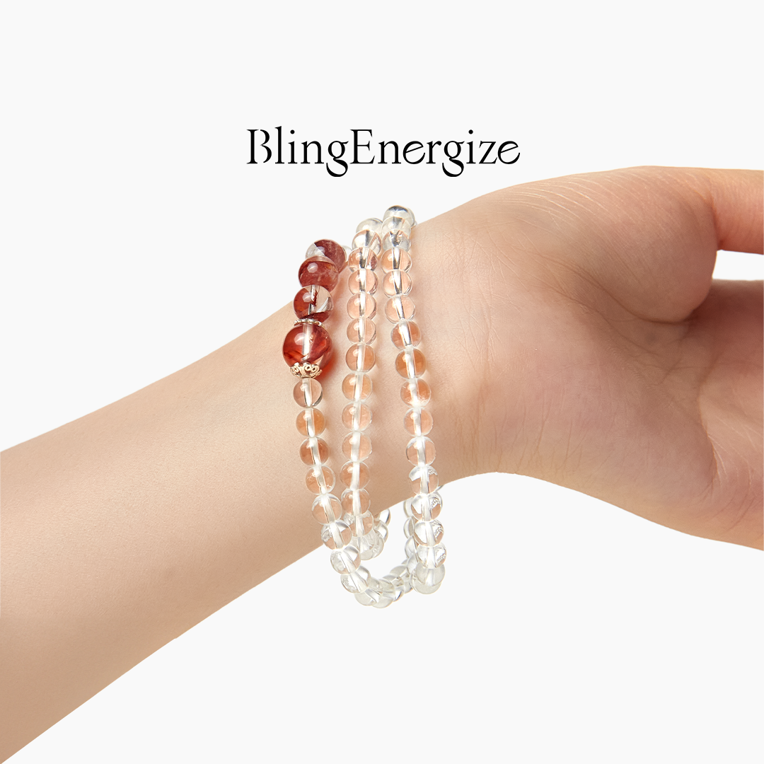Red Hematoid Quartz Bracelet & Necklace