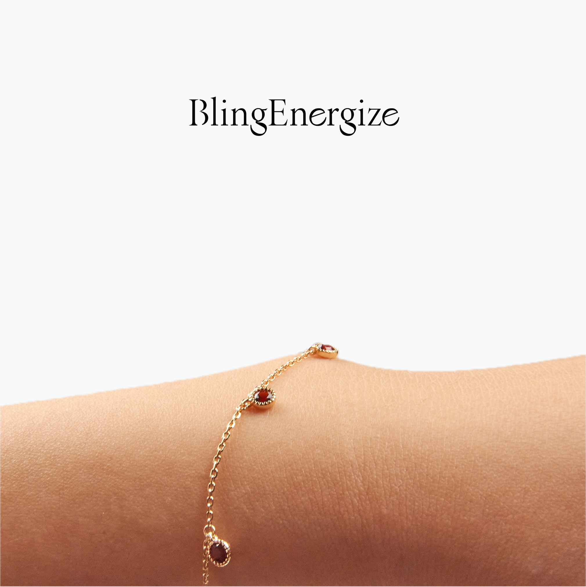 Garnet Five-Stone Bracelet