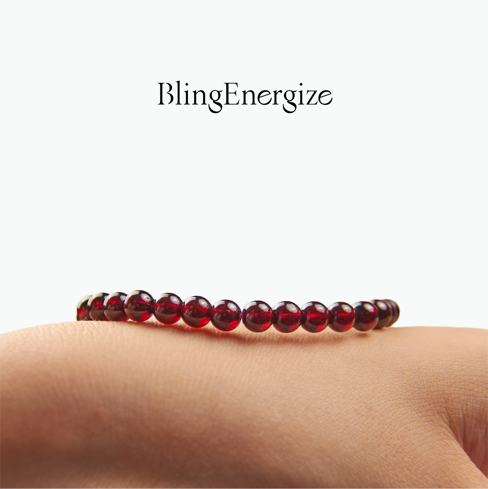 Garnet Beaded Bracelet