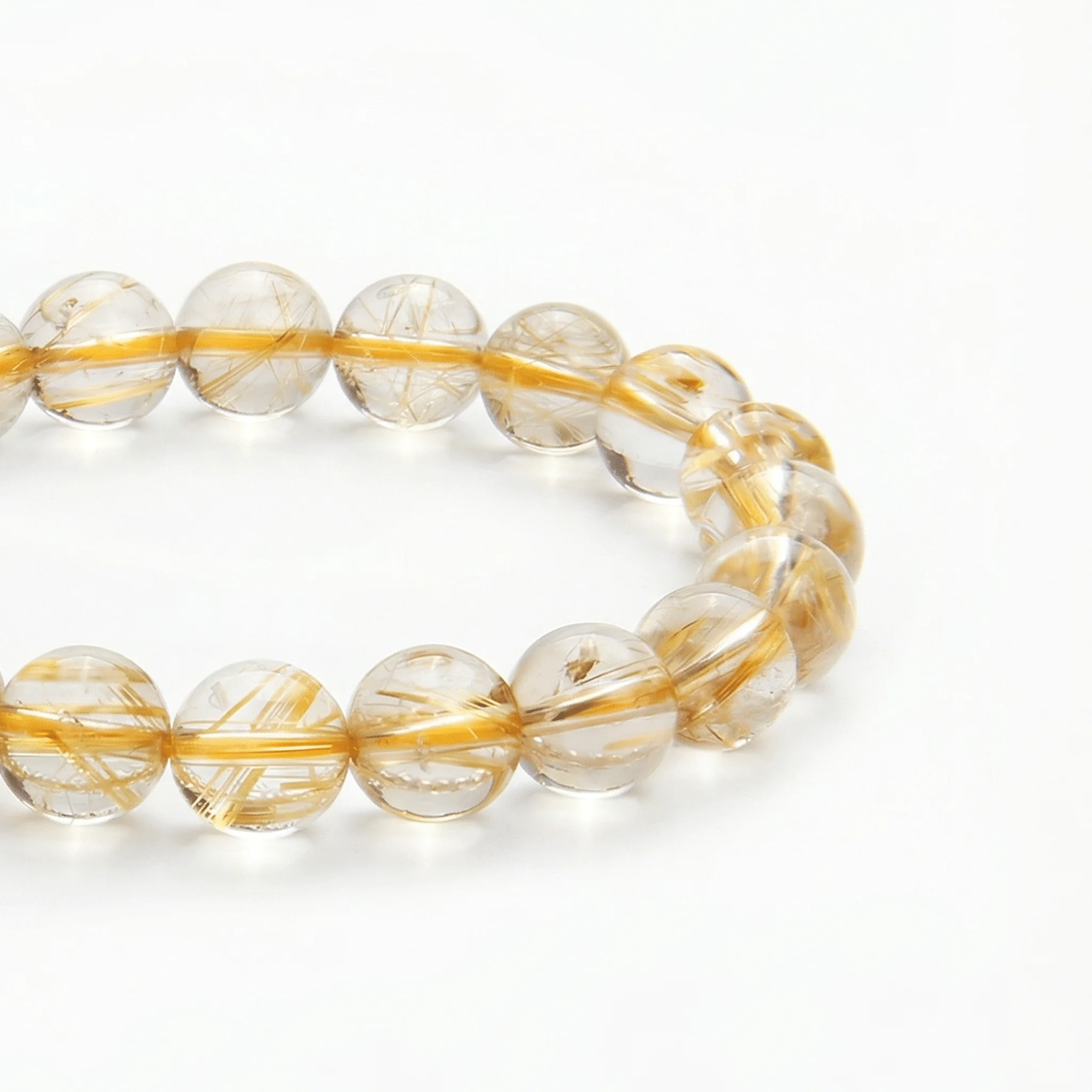 Bracelet Powerflow en quartz rutile doré