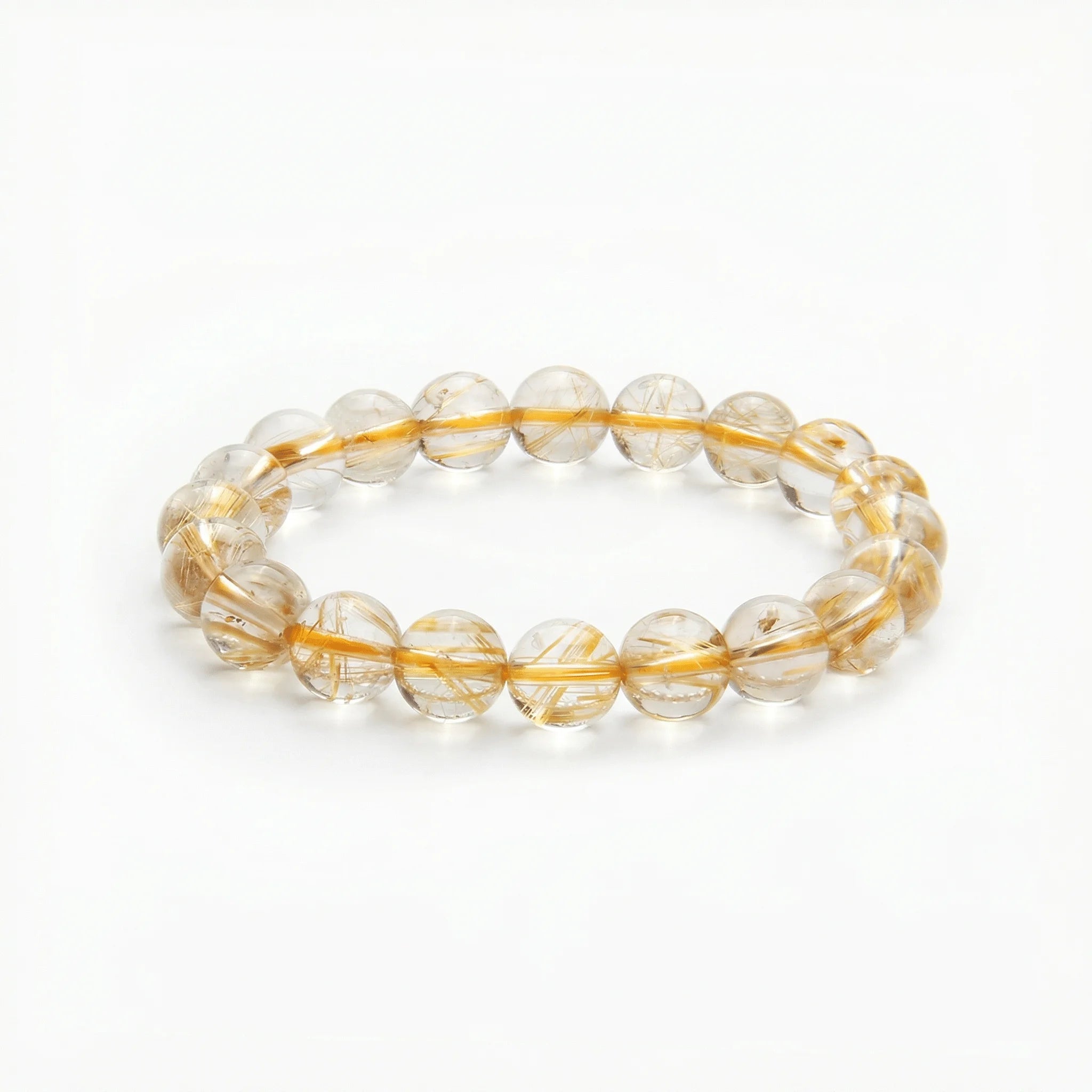 Bracelet Powerflow en quartz rutile doré