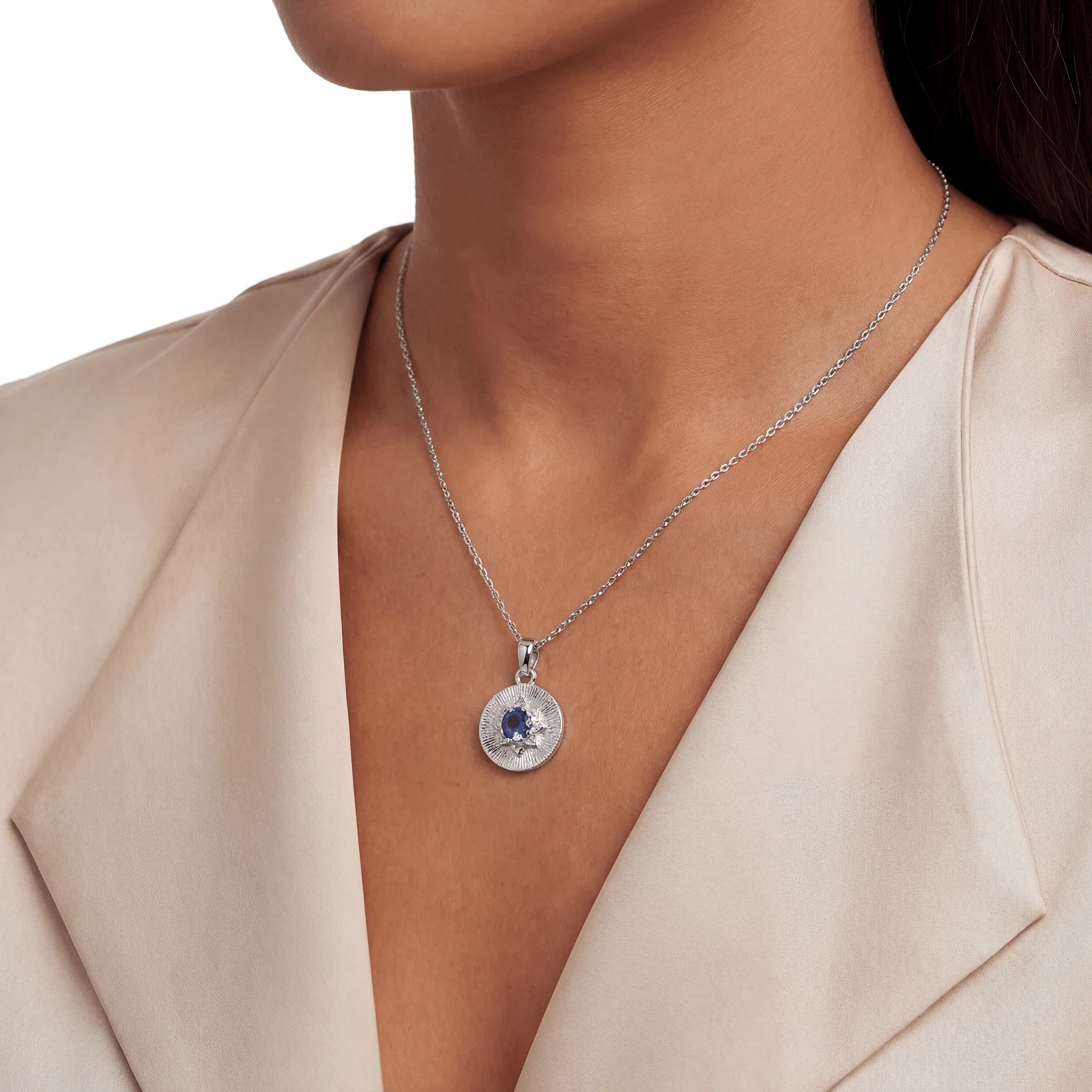 The Sapphire Disc — 925 Sterling Silver | BE.