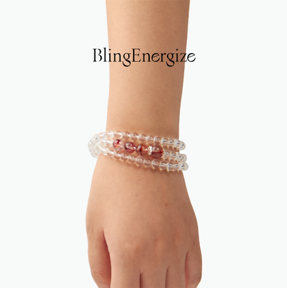 Red Hematoid Quartz Bracelet & Necklace