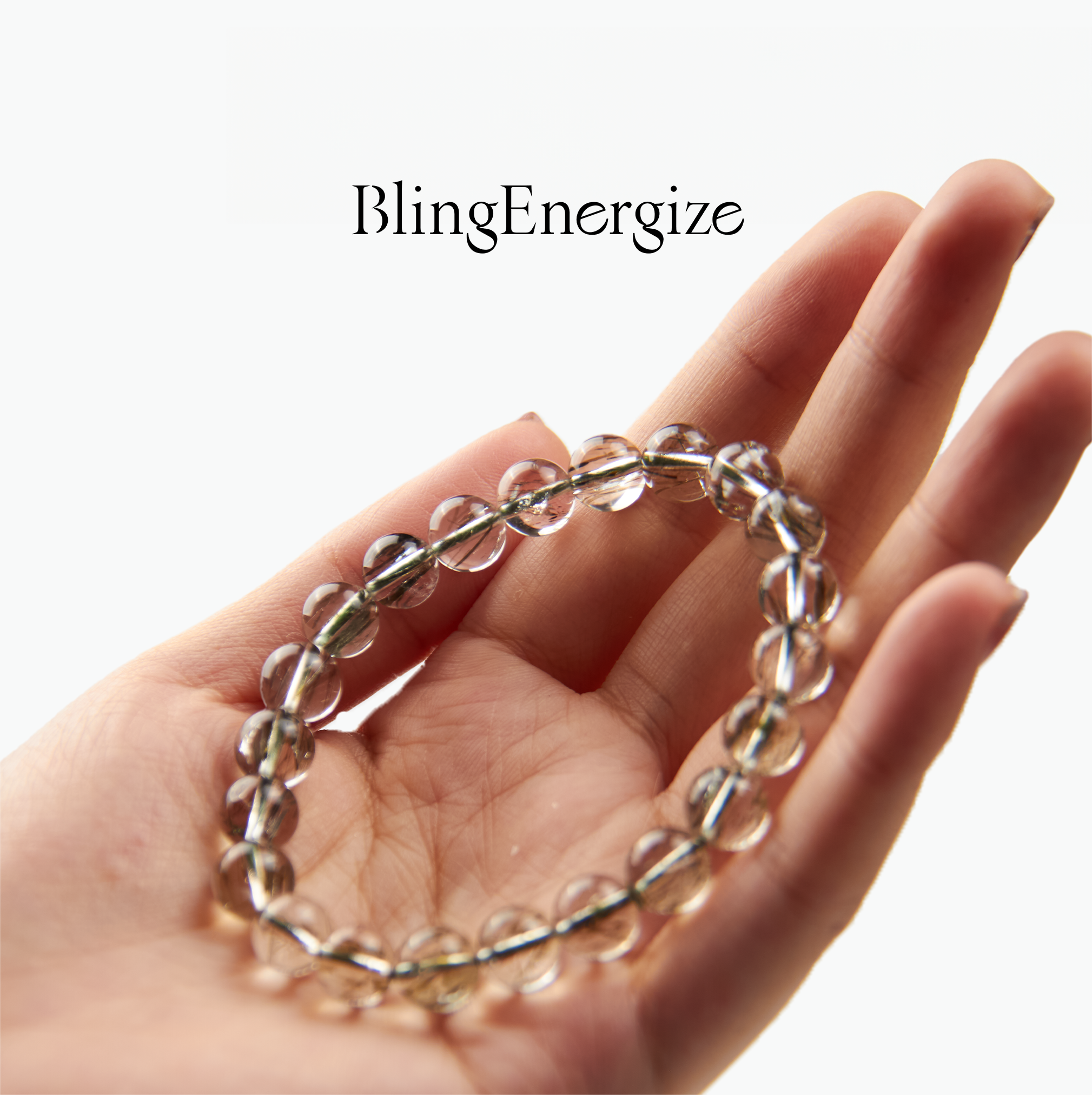 Green Rutilated Quartz Beaded Bracelet