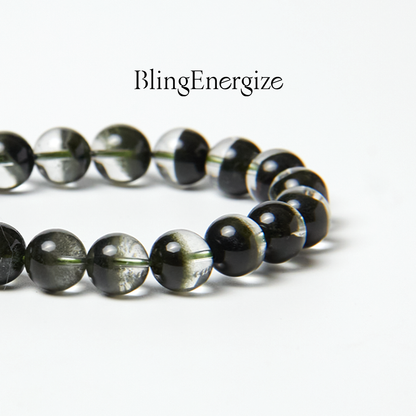 Green Phantom Quartz Heritage-Grade Beaded Bracelet