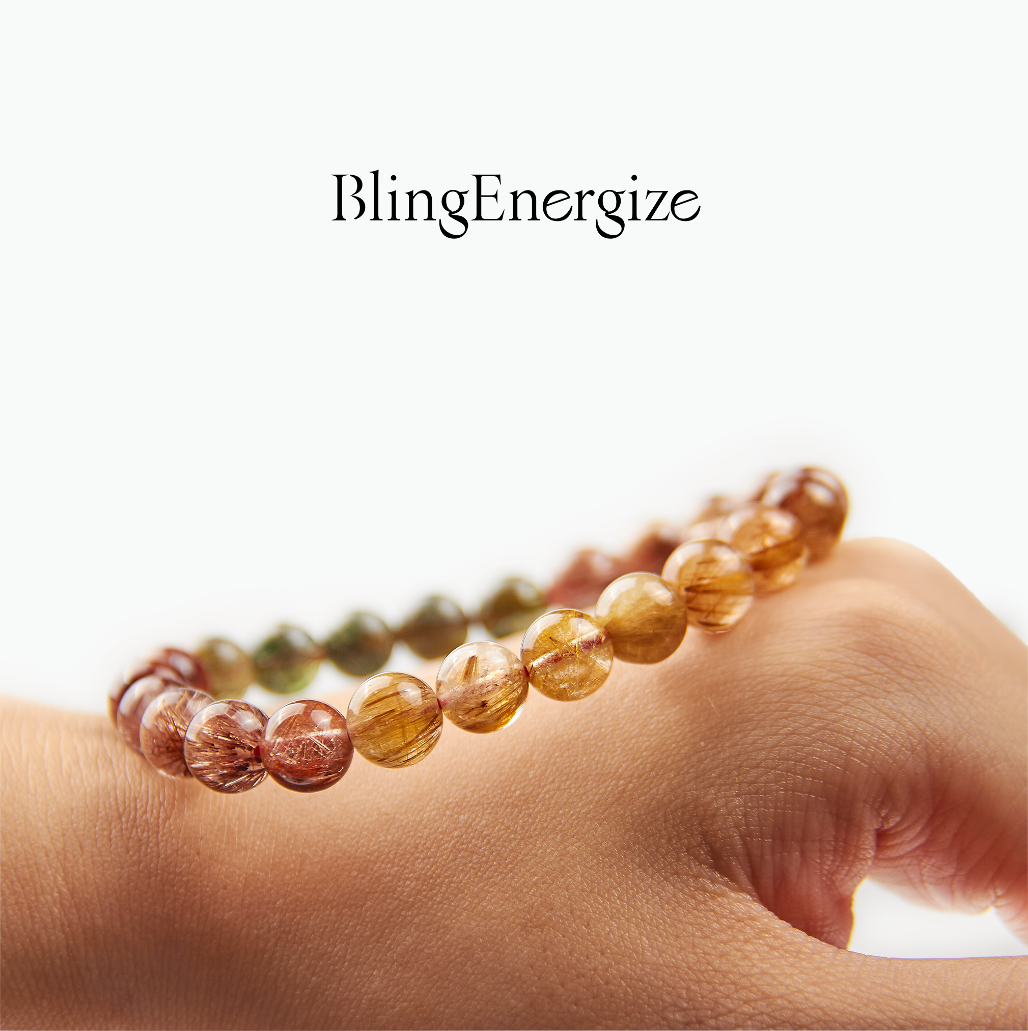 Rutilated Quartz Multicolor Beaded Bracelet