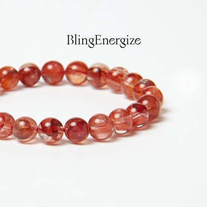 Red Hematoid Beaded Bracelet