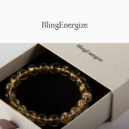 Golden Rutilated Quartz Powerflow Bracelet