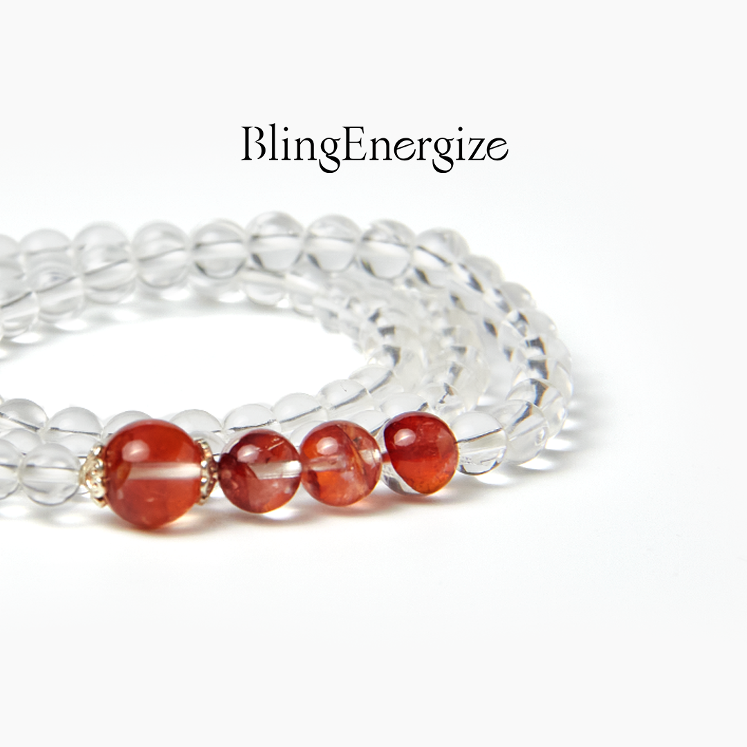 Red Hematoid Quartz Bracelet & Necklace