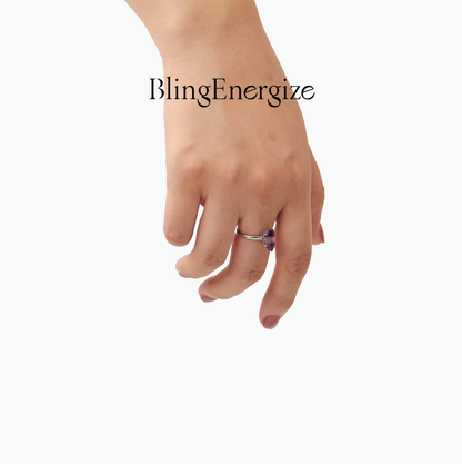 Amethyst Raw Crystal Ring