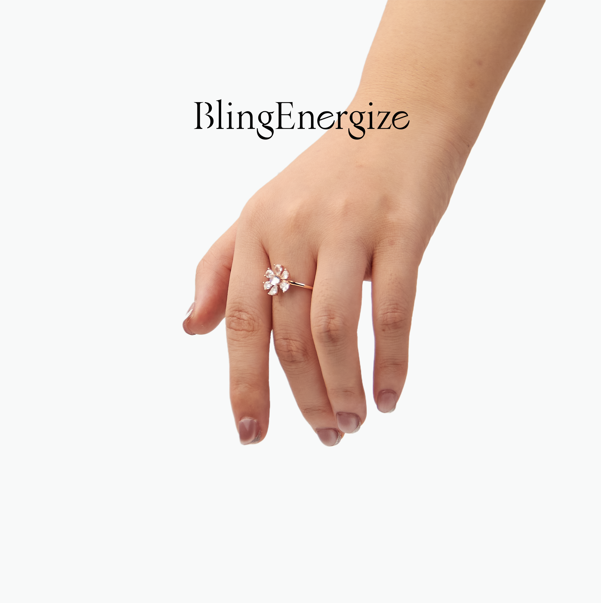 Moonstone Floral Ring