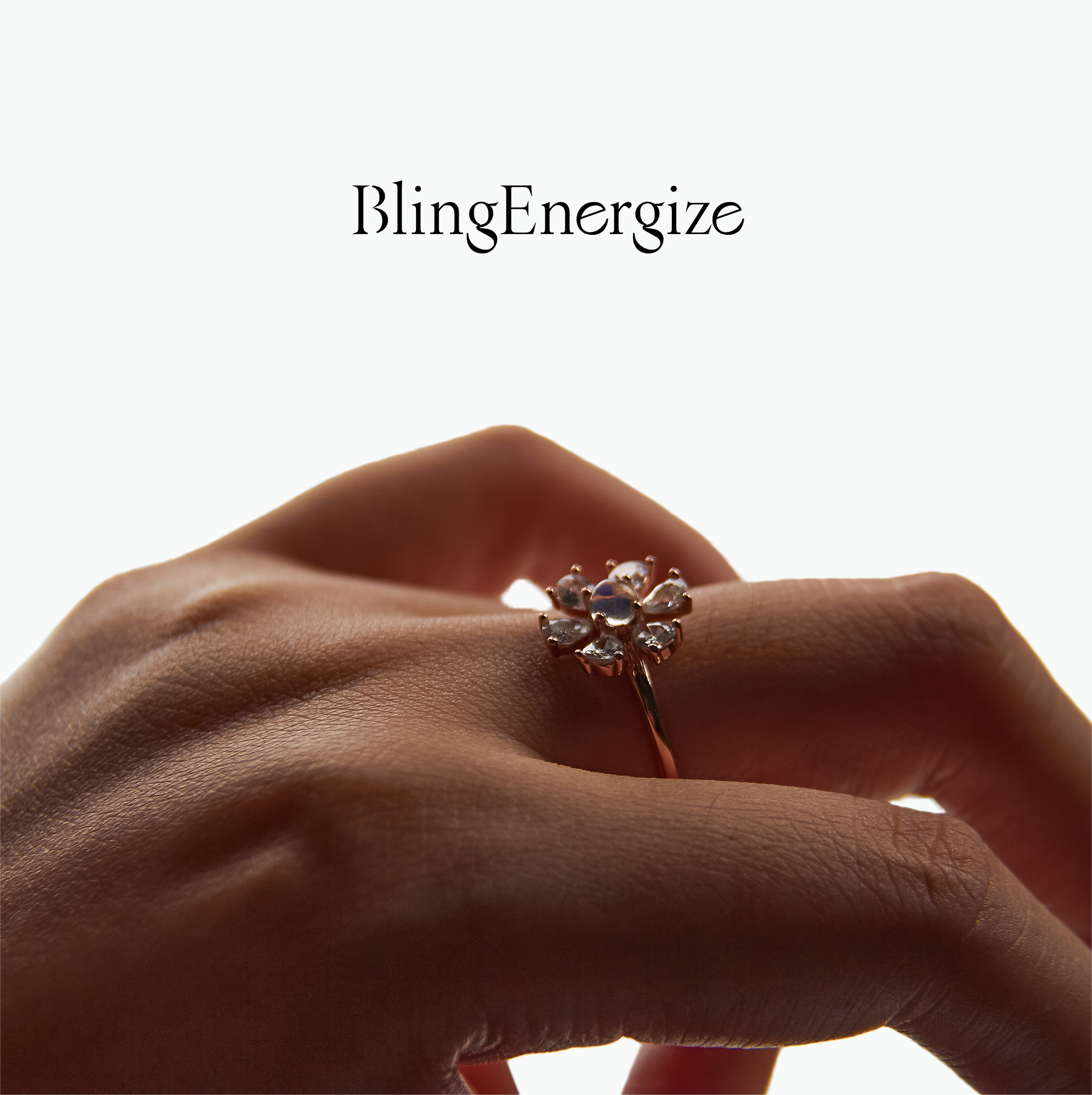 Moonstone Floral Ring