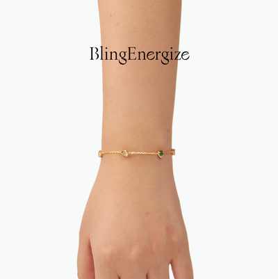 The Peridot Trio Bracelet — 18KT Gold Vermeil | BE.