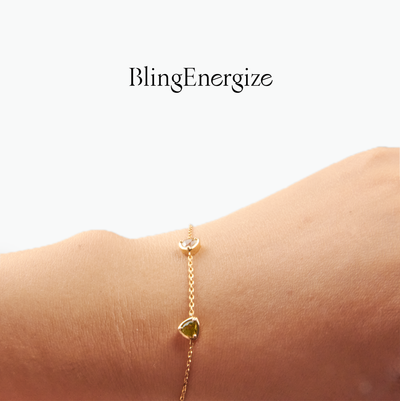 The Peridot Trio Bracelet — 18KT Gold Vermeil | BE.
