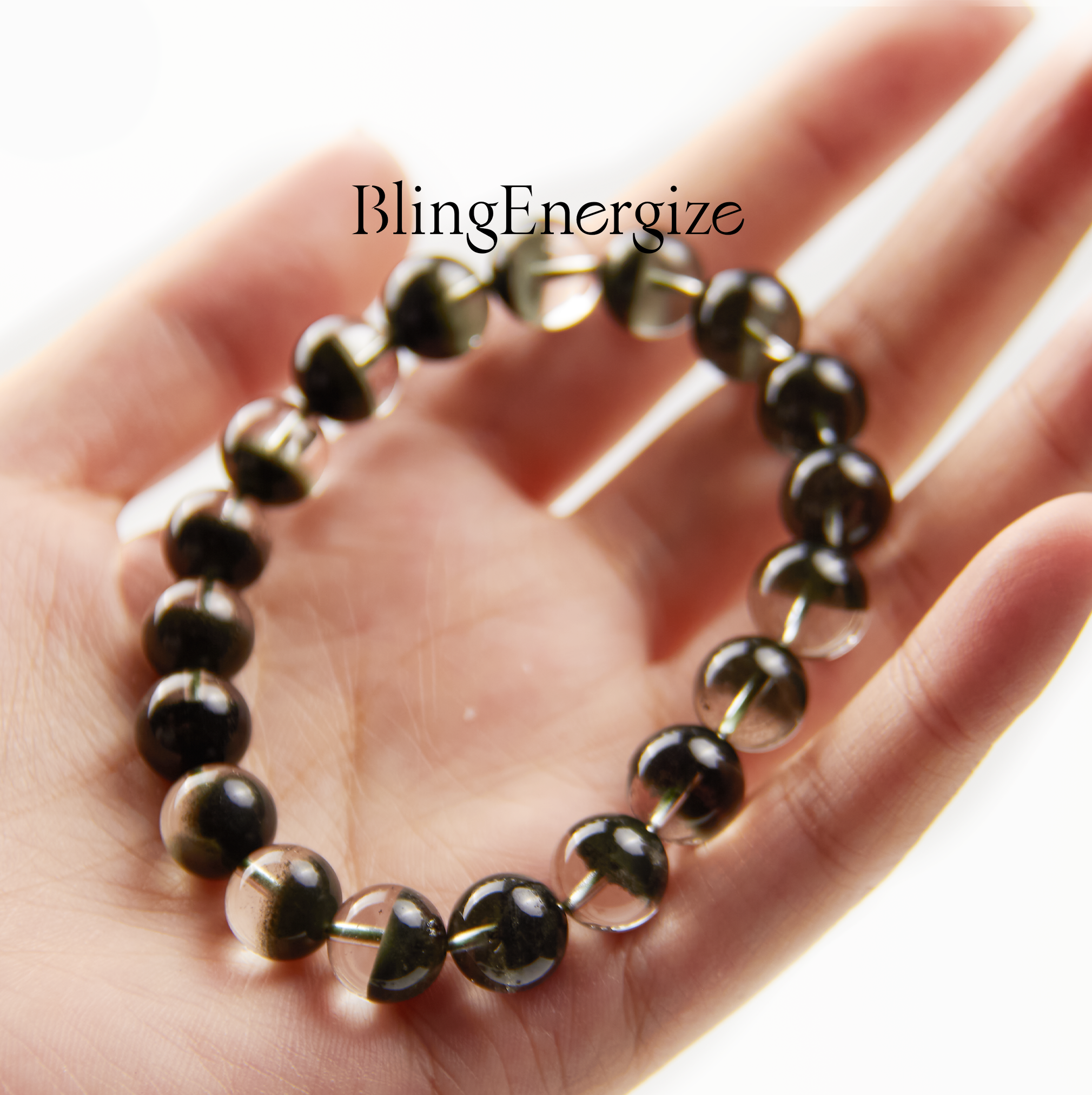 Green Phantom Quartz Heritage-Grade Beaded Bracelet