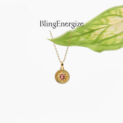 The Garnet Disc — 18KT Gold Vermeil | BE.