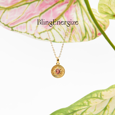 The Garnet Disc — 18KT Gold Vermeil | BE.