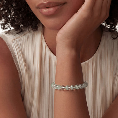 Bracelet de perles fantôme émeraude