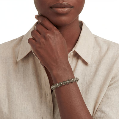 Bracelet de perles de quartz rutile vert