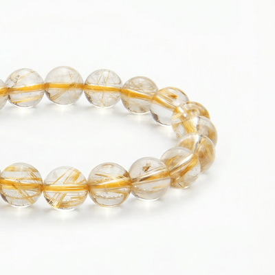 Bracelet Powerflow en quartz rutile doré