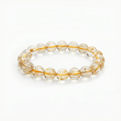 Bracelet Powerflow en quartz rutile doré