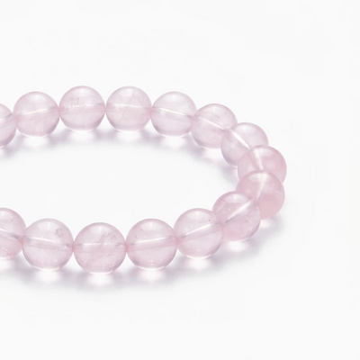 Bracelet de perles en quartz rose