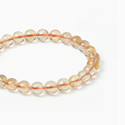 Bracelet de perles d'abondance en citrine