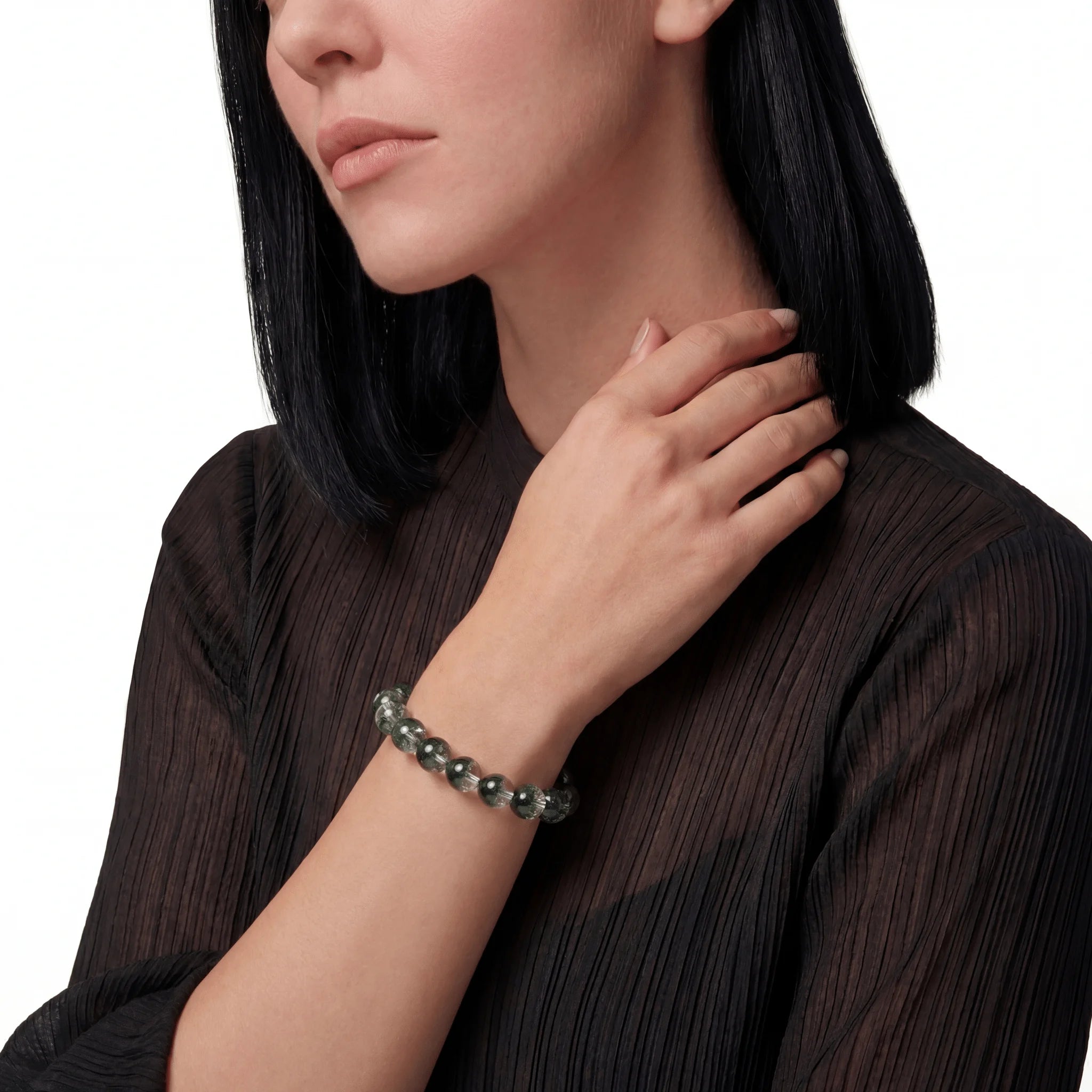 Bracelet du bassin aux trésors du paysage montagneux du fantôme vert