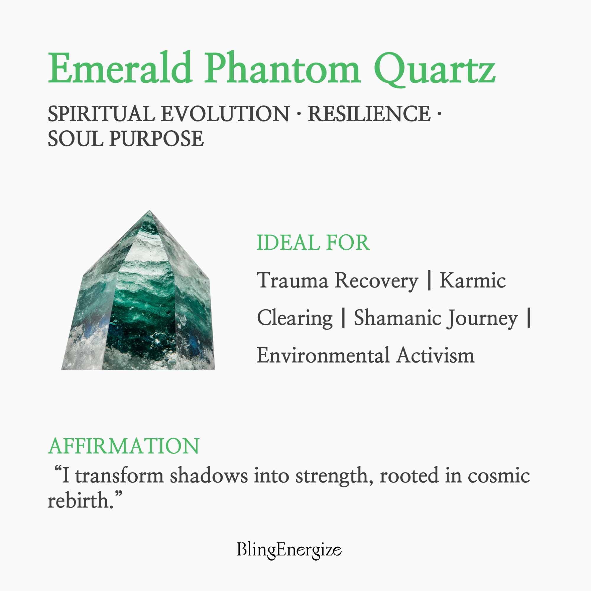 Emerald Phantom Quartz Tri-Wire Bracelet