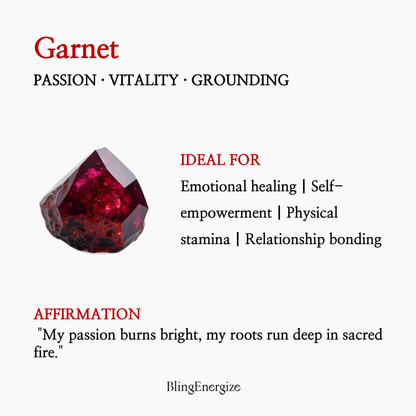 Garnet Flow Band Ring