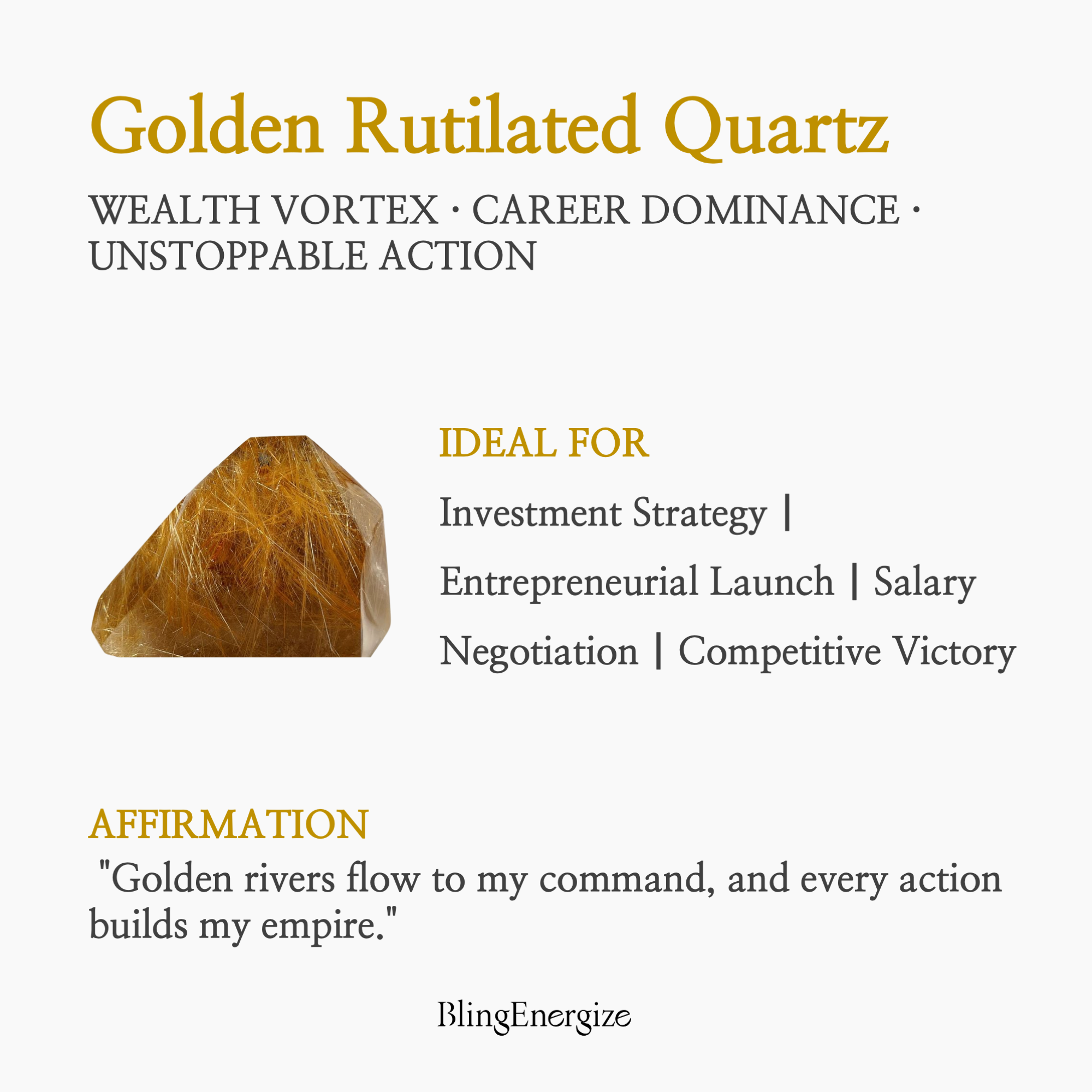 Golden Rutilated Quartz Beaded Bracelet