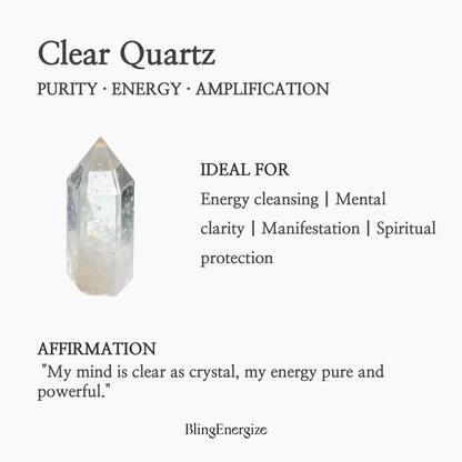 Aquamarine Clear Quartz Beaded Bracelet